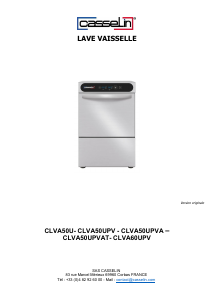 Mode d’emploi Casselin CLVA50UPVA Lave-vaisselle