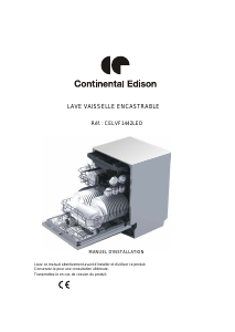 Mode d’emploi Continental Edison CELVF1442LED Lave-vaisselle