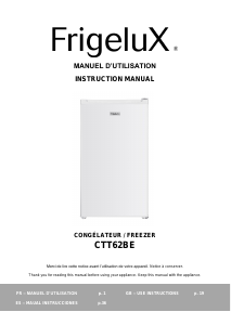 Manual de uso Frigelux CTT62BE Congelador
