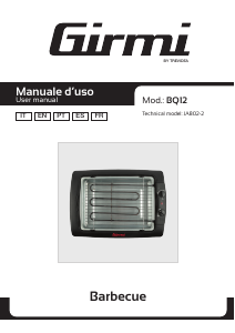 Mode d’emploi Girmi BQ12 Barbecue