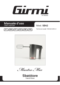 Bedienungsanleitung Girmi SB42 Mastro Mix Handmixer