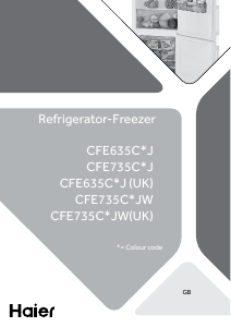 Εγχειρίδιο Haier CFE635CSJ(UK) Ψυγειοκαταψύκτης