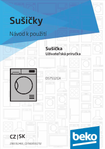 Manuál BEKO DS7512GX Sušák