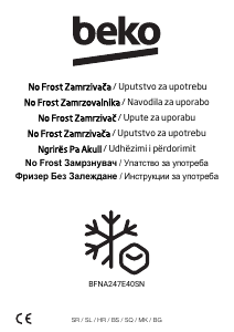 Priročnik BEKO BFNA247E40SN Zamrzovalnik