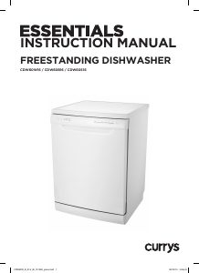 Manual Currys Essentials CDW60B16 Dishwasher
