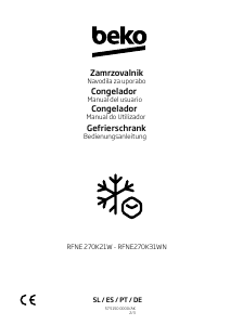Priročnik BEKO RFNE 270 K31W Zamrzovalnik