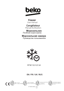 Manual de uso BEKO RFNE 312 K21W Congelador