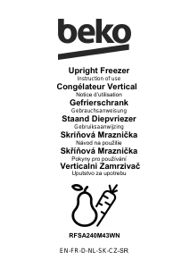 Priručnik BEKO RFSA240M43WN Zamrzivač