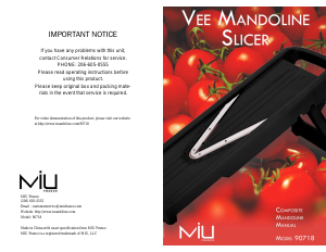 Handleiding MIU 90718 Mandoline
