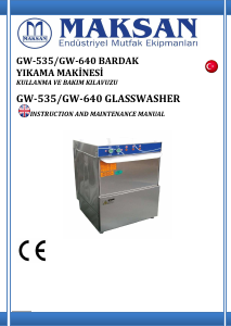 Manual Maksan GW-640 Glasswasher