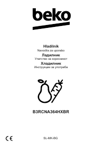 Priročnik BEKO B3RCNA364HXBR Hladilnik in zamrzovalnik