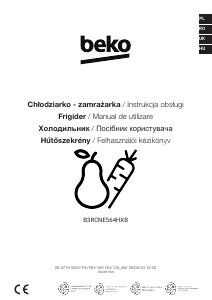 Посібник BEKO B3RCNE564HXB Холодильник із морозильною камерою