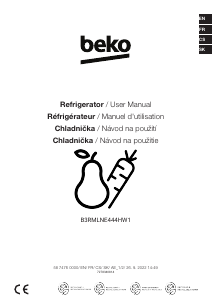 Manuál BEKO B3RMLNE444HW Lednice s mrazákem
