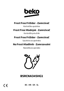 Priručnik BEKO B5RCNA345HG Frižider – zamrzivač
