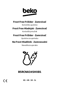 Priručnik BEKO B5RCNA345HXB1 Frižider – zamrzivač