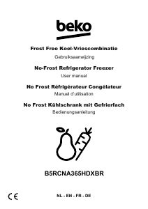 Bedienungsanleitung BEKO B5RCNA365HDXBR Kühl-gefrierkombination