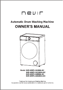 Manual de uso Nevir NVR-WMFL1480INA-BC Lavadora