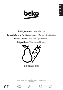 Bedienungsanleitung BEKO B5RCNE565HXBR Kühl-gefrierkombination