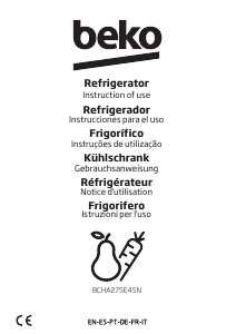 Manuale BEKO BCHA275E4SN Frigorifero-congelatore