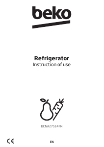 Manual BEKO BCNA275E4FN Fridge-Freezer