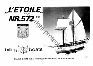 Brugsanvisning Billing Boats set BB572 Boatkits L'Etoile