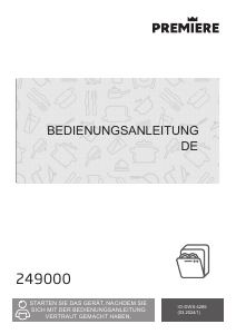 Bedienungsanleitung Premiere 249000 Geschirrspüler