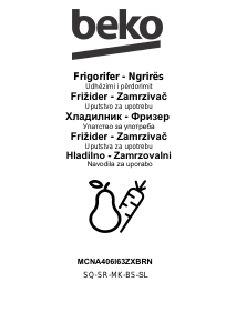 Priročnik BEKO MCNA406I63ZXBRN Hladilnik in zamrzovalnik