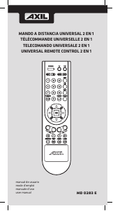 Manual de uso AXIL MD 0283 E Control remoto