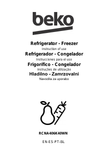 Priročnik BEKO RCNA406K40WN Hladilnik in zamrzovalnik