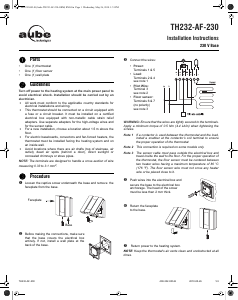 Handleiding Aube TH232-AF-230 Thermostaat