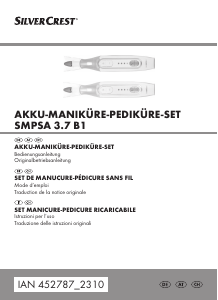 Bedienungsanleitung SilverCrest SMPSA 3.7 B1 Maniküre-pediküre set