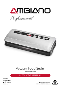 Manual Ambiano VS2650 Vacuum Sealer