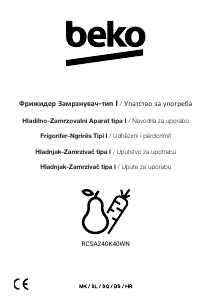 Priročnik BEKO RCSA240K40WN Hladilnik in zamrzovalnik
