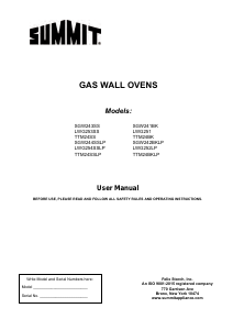 Handleiding Summit TTM24BKLP Oven