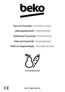 Käyttöohje BEKO RCSA300K40WN Jääkaappipakastin