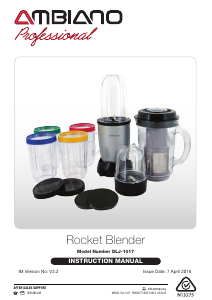 Manual Ambiano DLJ-1017 Rocket Blender