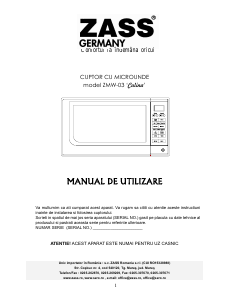 Manual Zass ZMW-03 Cuptor cu microunde