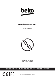Manual de uso BEKO HBA81762BX Batidora de mano