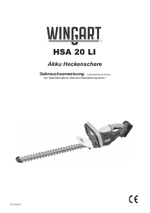 Bedienungsanleitung Wingart HSA 20 LI Heckenschere
