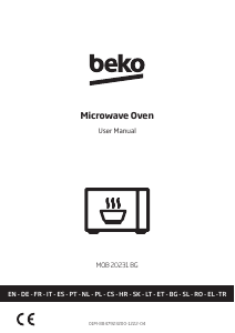 Vadovas BEKO MOB 20231 BG Mikrobangų krosnelė