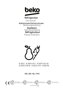 Manual BEKO B1803N Refrigerator