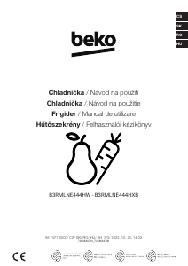 Manuál BEKO B3RMLNE444HXB Lednice