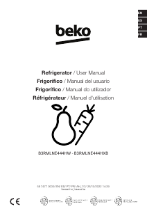 Mode d’emploi BEKO B3RMLNE444HXB Réfrigérateur