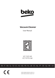 Прирачник BEKO VCC 5325 AR Правосмукалка
