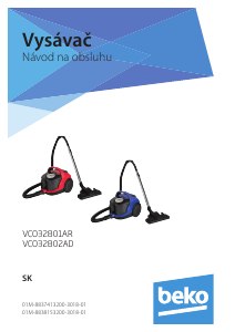 Návod BEKO VCO 32801 AR Vysávač