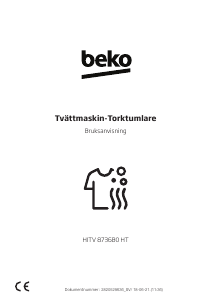 Bruksanvisning BEKO HITV 8736B0 HT Kombinerad tvätt-tork