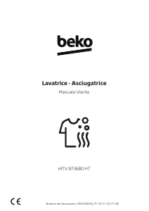 Bruksanvisning BEKO HITV 8736B0 HT Kombinerad tvätt-tork