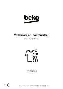 Brugsanvisning BEKO HTE 7616 X0 Vaske-tørremaskine