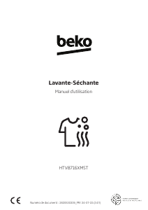 Mode d’emploi BEKO HTV8716XMST Lave-linge séchant