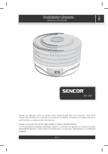 Manual Sencor SFD 135E Deshidrator de alimente